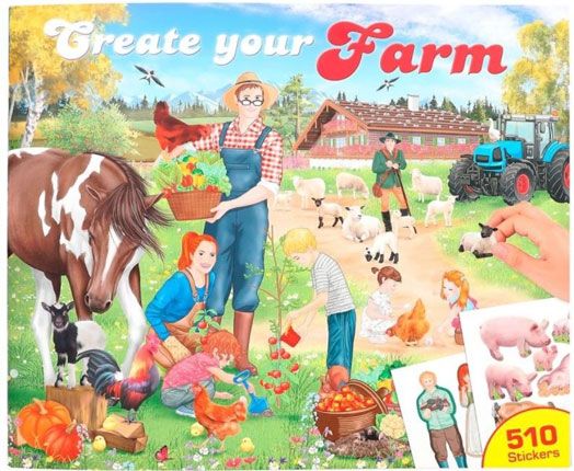 Книжка със стикери Depesche - Ферма