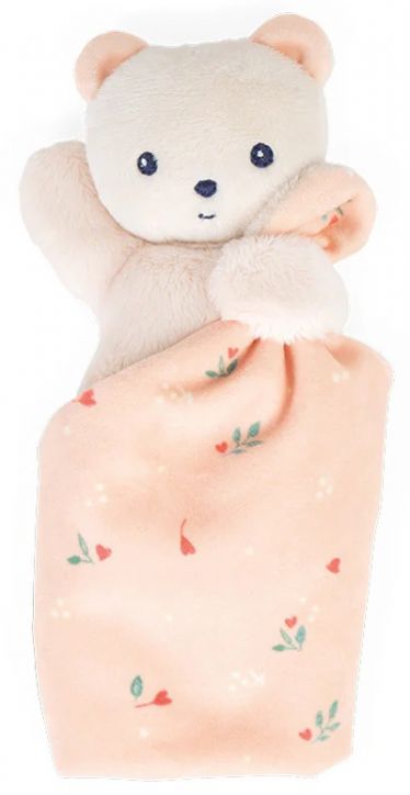 Плюшена играчка Kaloo - Мече с розово одеялце