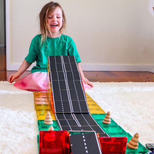 Магнитен конструктор Learn and Grow Toys - Пътища, 40 части