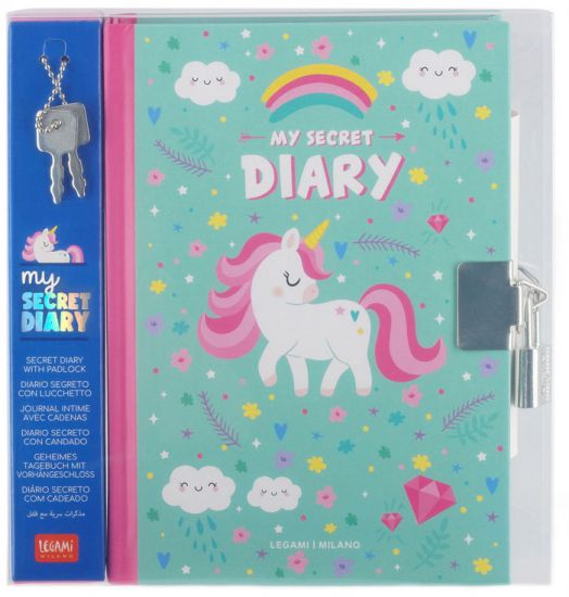 Таен дневник с ключ Legami - Unicorn