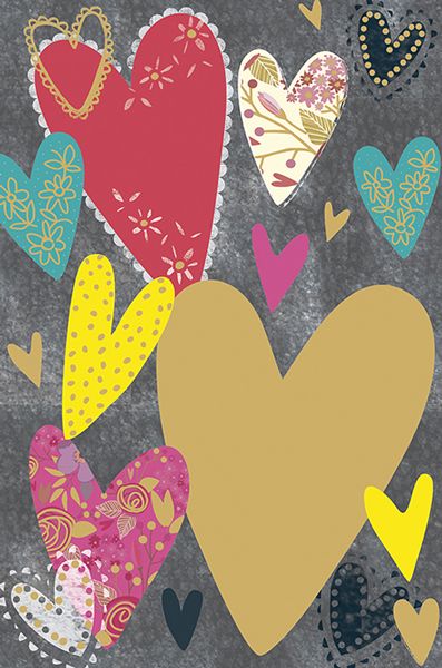 Картичка Editor: Разноцветни сърца