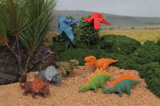 Ученическа гума за триене Iwako Puzzle - Динозавър