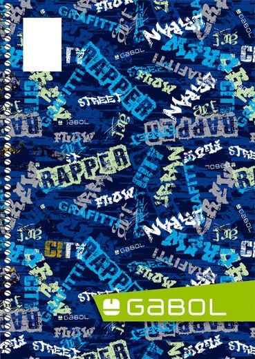 Тетрадка със спирала Gabol B5, 80 листа - широки редове