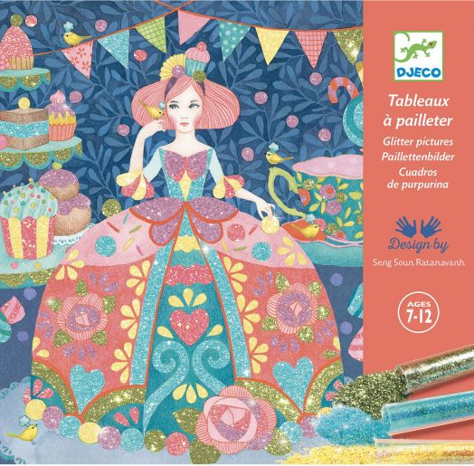 Комплект за рисуване с брокат Djeco - Daydream