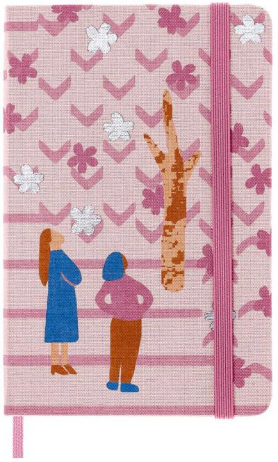 Джобен тефтер Moleskine Sakura Couple с твърди корици и линирани страници