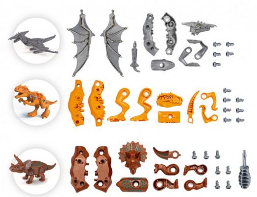 Комплект за сглобяване Buki - Динозаври