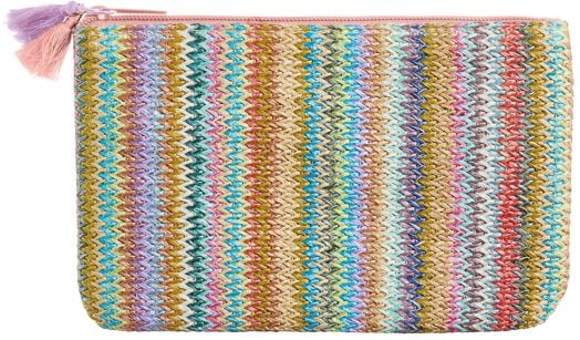 Плосък несесер Miquelrius Mallorca Zig Zag Raffia