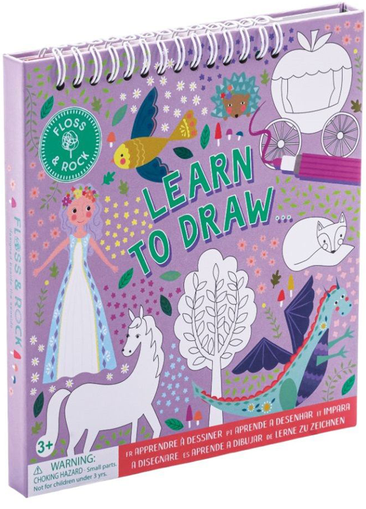 Книжка за рисуване Floss & Rock, Learn to draw, Fairy Tale - Принцеса