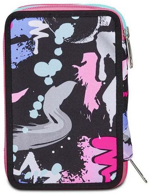 Ученически несесер Seven MarkOn с три отделения, пълен