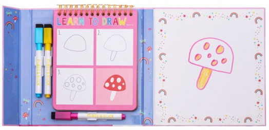 Книжка за рисуване Floss & Rock, Learn to draw, Rainbow Fairy - Феята на Дъгата