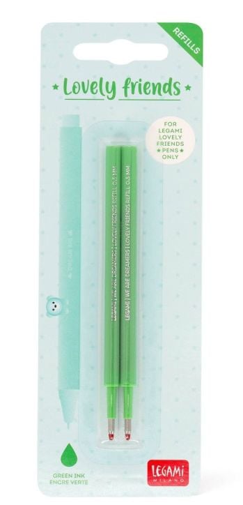 Комплект пълнители за гел химикалки Legami, 2 бр. зелени