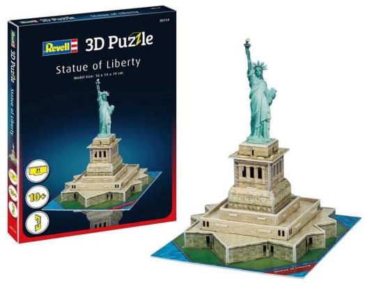 Мини 3D пъзел Revell - Статуята на Свободата, 31 части