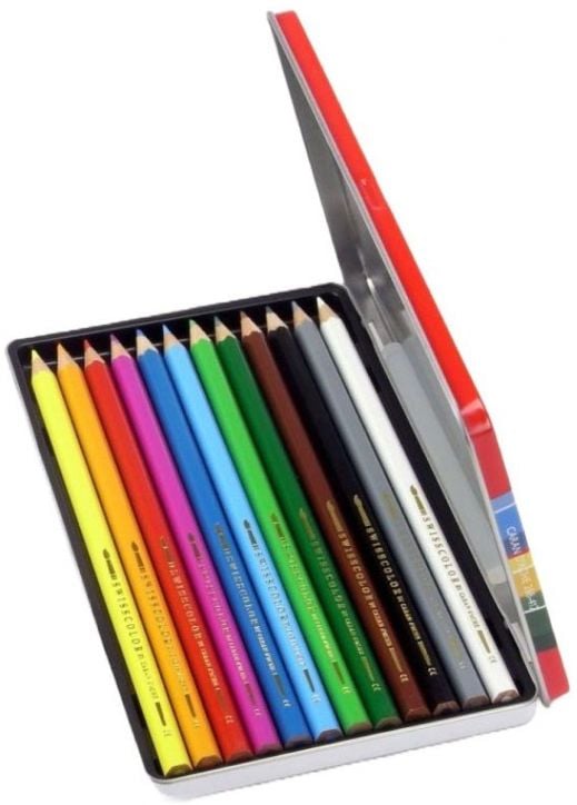 Комплект акварелни моливи Caran d' Ache ,12 цвята