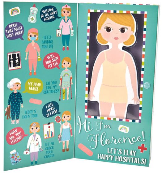 Дървена кукла за преобличане Floss & Rock, Magnetic Dress up Doll - Florence