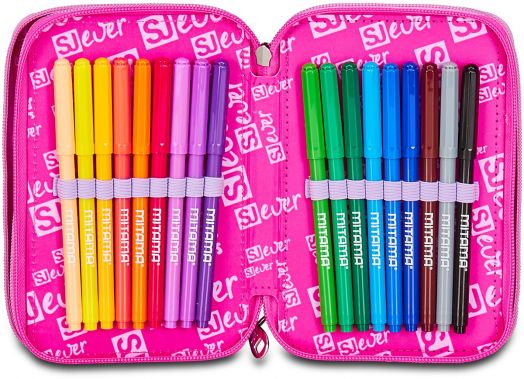 Ученически несесер Seven SJ Ever Fixstar с три отделения, пълен