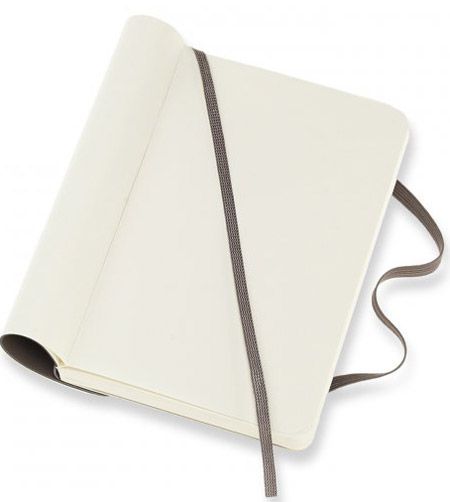 Джобен кафяв тефтер Moleskine Classic Earth Brown с меки корици и нелинирани страници