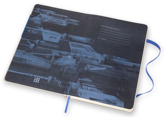 Класически тефтер Moleskine Limited Editions Star Wars X-Wing с твърди корици и линирани страници