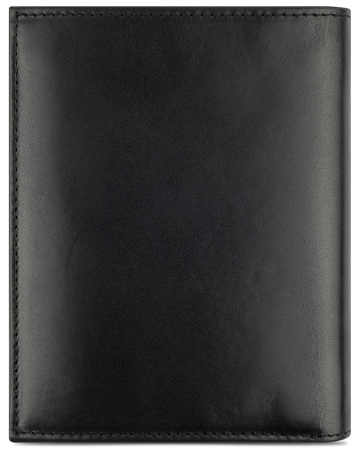 Мъжки вертикален кожен портфейл Bugatti Nobile, черен