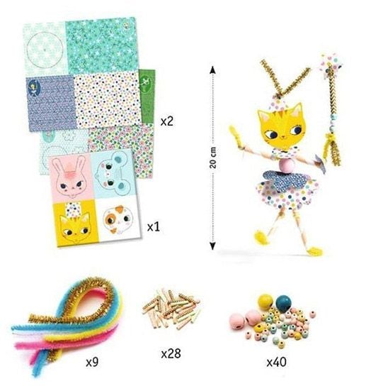 Творчески комплект Djeco - Направи животинки My Fairies