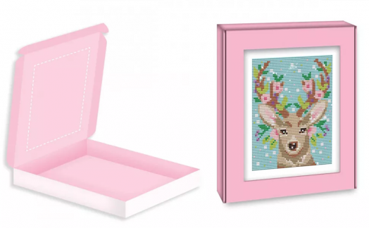 Творчески комплект Janod - Диамантена мозайка, Елен