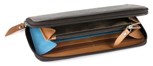 Хоризонтален дамски портфейл Mano Multicolours, кафяв