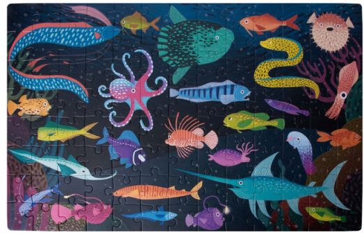 Детски светещ пъзел Apli Kids - Океан, 104 части