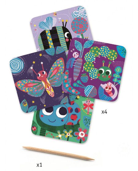 Скреч картини Djeco - Животни