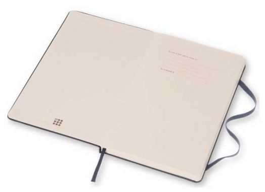 Сапфирено син тефтер Moleskine с твърди корици, нелиниран