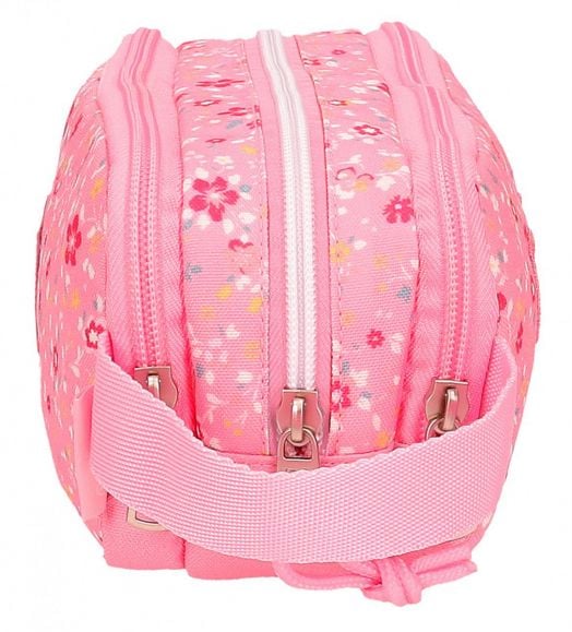 Несесер Pepe Jeans - Alenka Pink с три отделения и ръкохватка