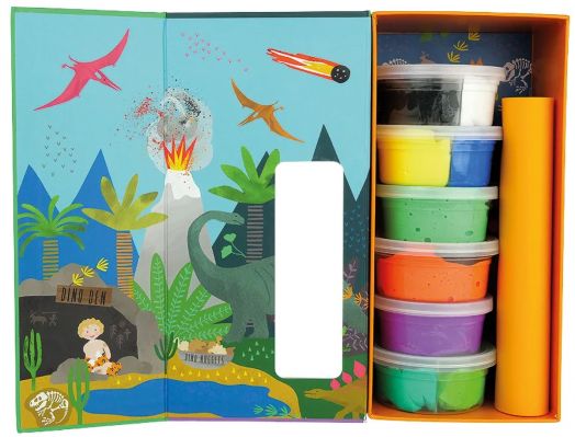 Творчески комплект с пластилин Floss & Rock - Динозаври