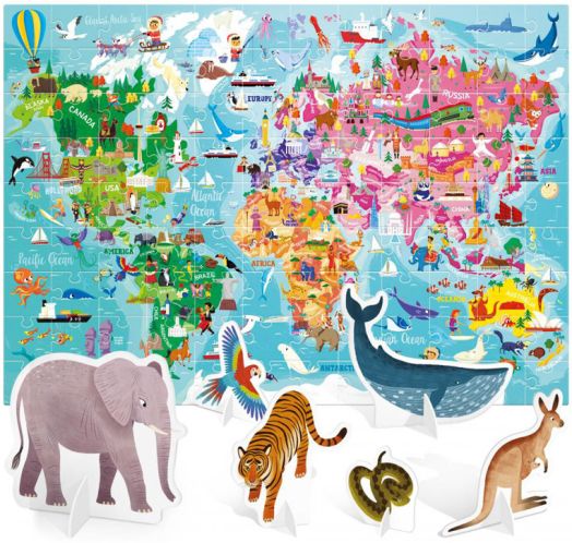 Образователен пъзел Headu - Световна обиколка