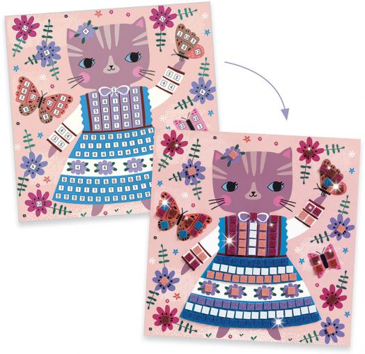 Творчески комплект Djeco: Мозайка Домашни любимци