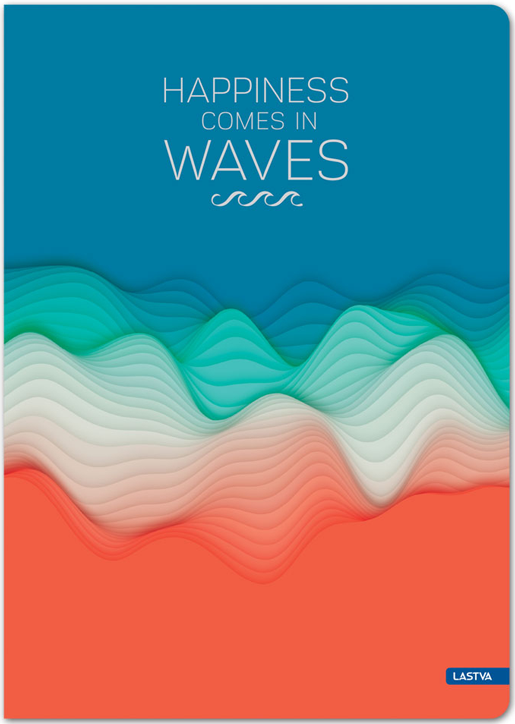 Тетрадка Lastva Waves, A5, 96 листа, широки редове