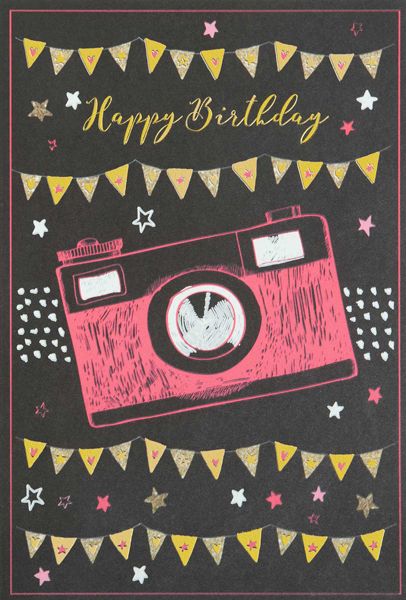 Картичка Busquets за рожден ден: Фотоапарат