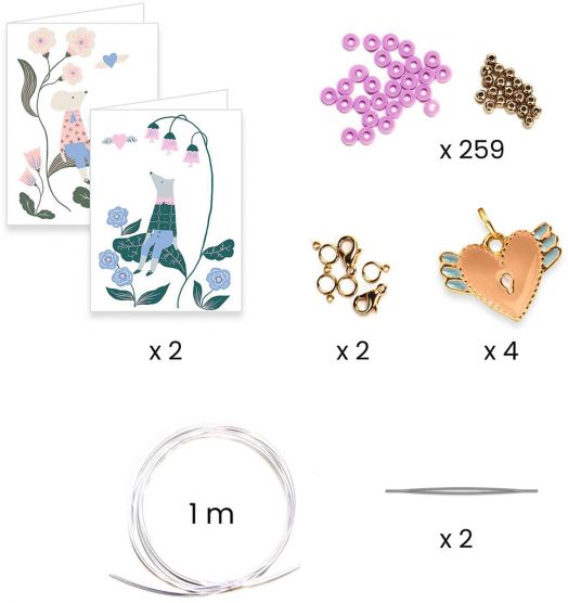 Креативен комплект Djeco: Направи си гривни - Heishi