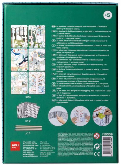 Игра за оцветяване с различни шарки Apli Kids