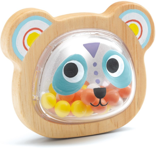 Дървена дрънкалка Djeco - Baby Pandi