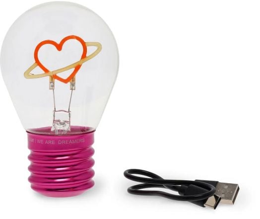 Лампа крушка Legami Bulb Fiction - Planet heart