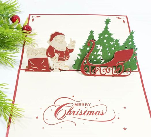 Поздравителна картичка Kiriori Дядо Коледа с шейна