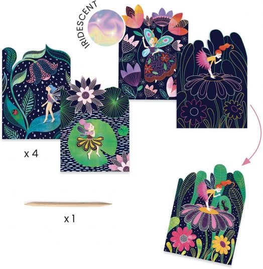 Креативен комплект с шест активности Djeco - Fairy Box