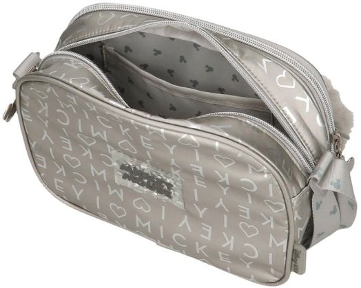 Чанта Mickey Outline 100th Anniversary за през рамо с две отделения