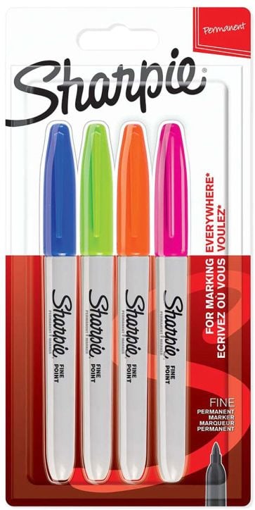 Комплект перманентни маркери Sharpie, 4 забавни цвята