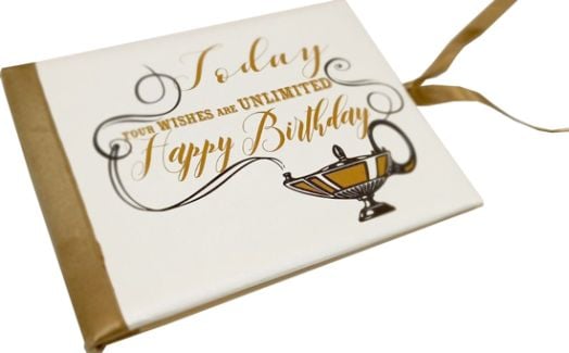 Луксозна поздравителна картичка за рожден ден - Aladdin Lamp