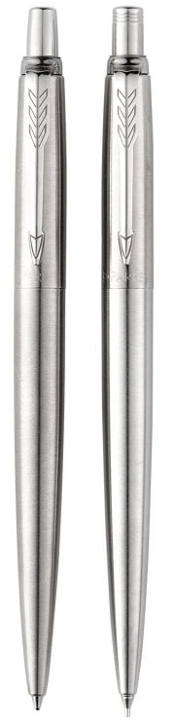 Комплект Parker - Химикалка и автоматичен молив Jotter Stainless Steel
