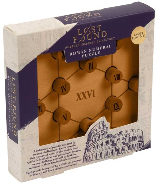 Дървен 3D пъзел Professor Puzzle, Римски числа