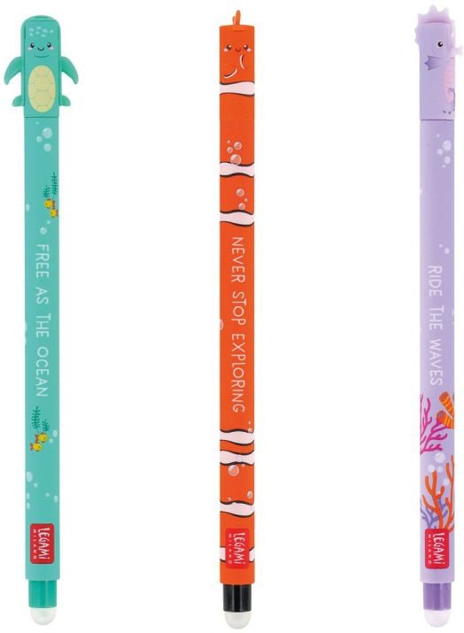 Комплект изтриваеми гел химикалки Legami - Under the Sea