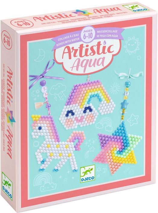 Творчески комплект Djeco: Направи си сам талисмани с мъниста, Дъга