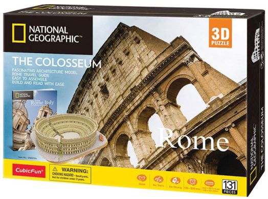3D пъзел Cubic Fun National Geographic - Колизеумът в Рим, 131 части