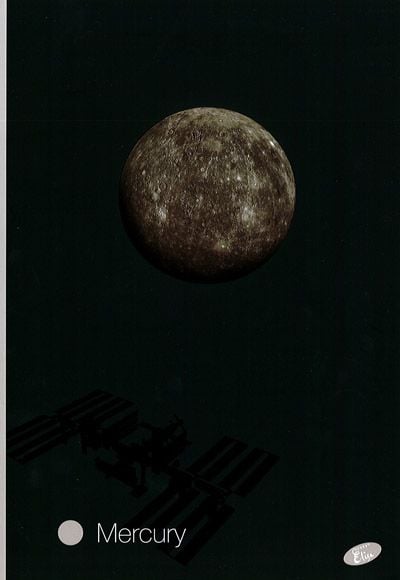 Тетрадка Elisa Planets А4, 60 листа - широки редове