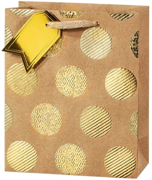 Подаръчна торбичка BSB - Golden Dots, размер M